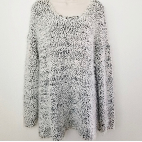 Joan Vass Sweaters - Joan Vass Fuzzy Plush Eyelash Popcorn Sweater